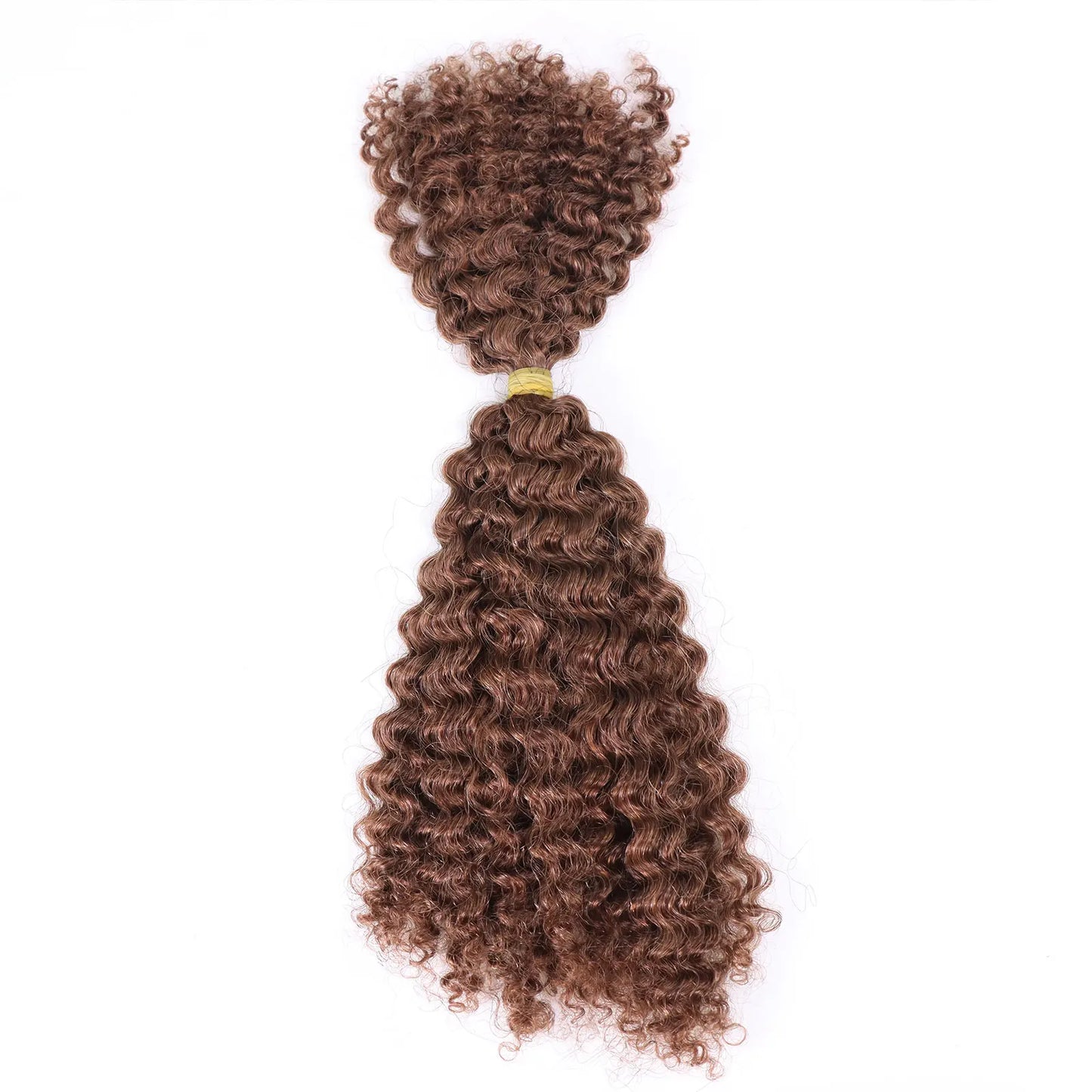 Ombre Honey Blonde Kinky Curly Human Hair Extensions | 50g Peruvian Crochet Bulk Hair (No Weft, Double Drawn) Luxegan