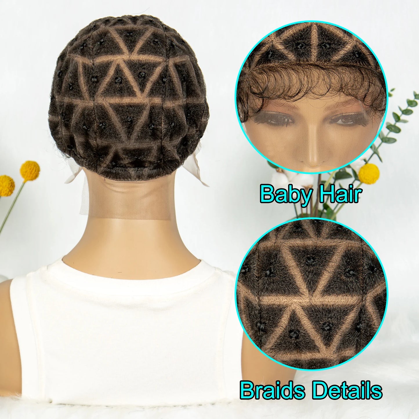 KIMA Pre-Parting Crochet Braid Mesh Cap | Boho Style | Baby Hair Feature Luxegan