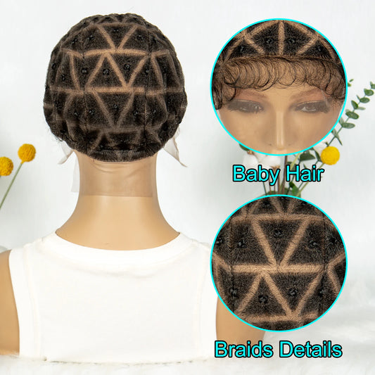 Kima Pre-Parting Double Lace Wig Cap for Boho Crochet Braids with Baby Hair Luxegan