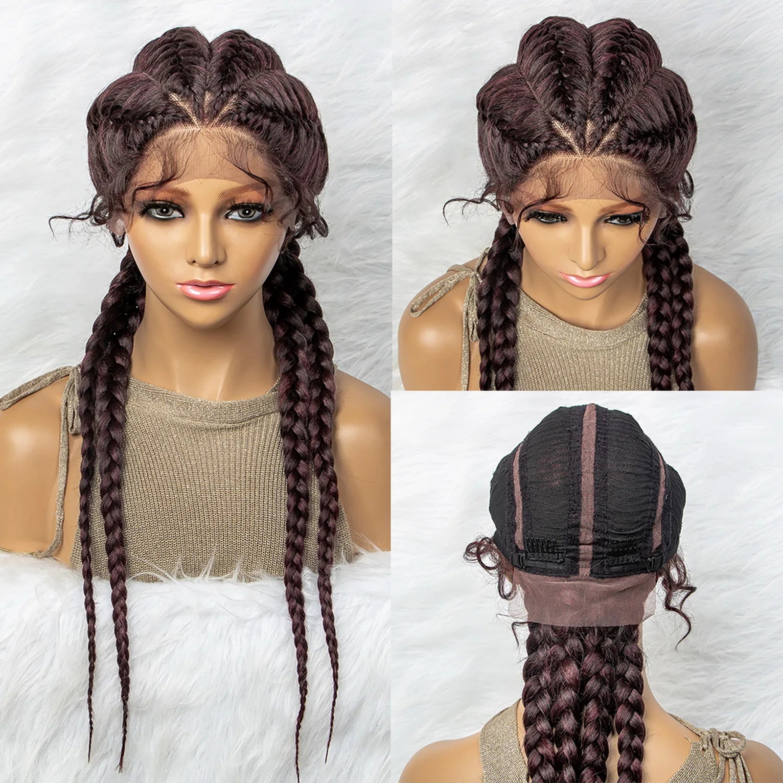 KIMA New Arrival 26" Braided Wig | Lace Front with Baby Hair Luxegan