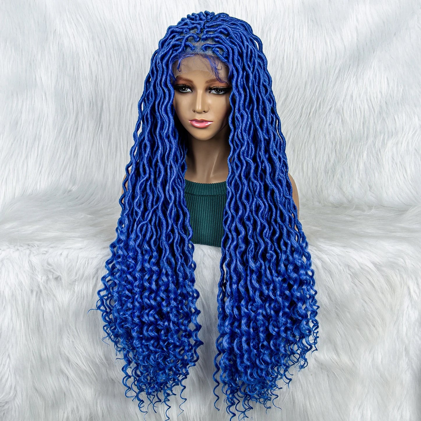 Braided Wig with Lambswool Curls | Transparent Full Lace Front Luxegan