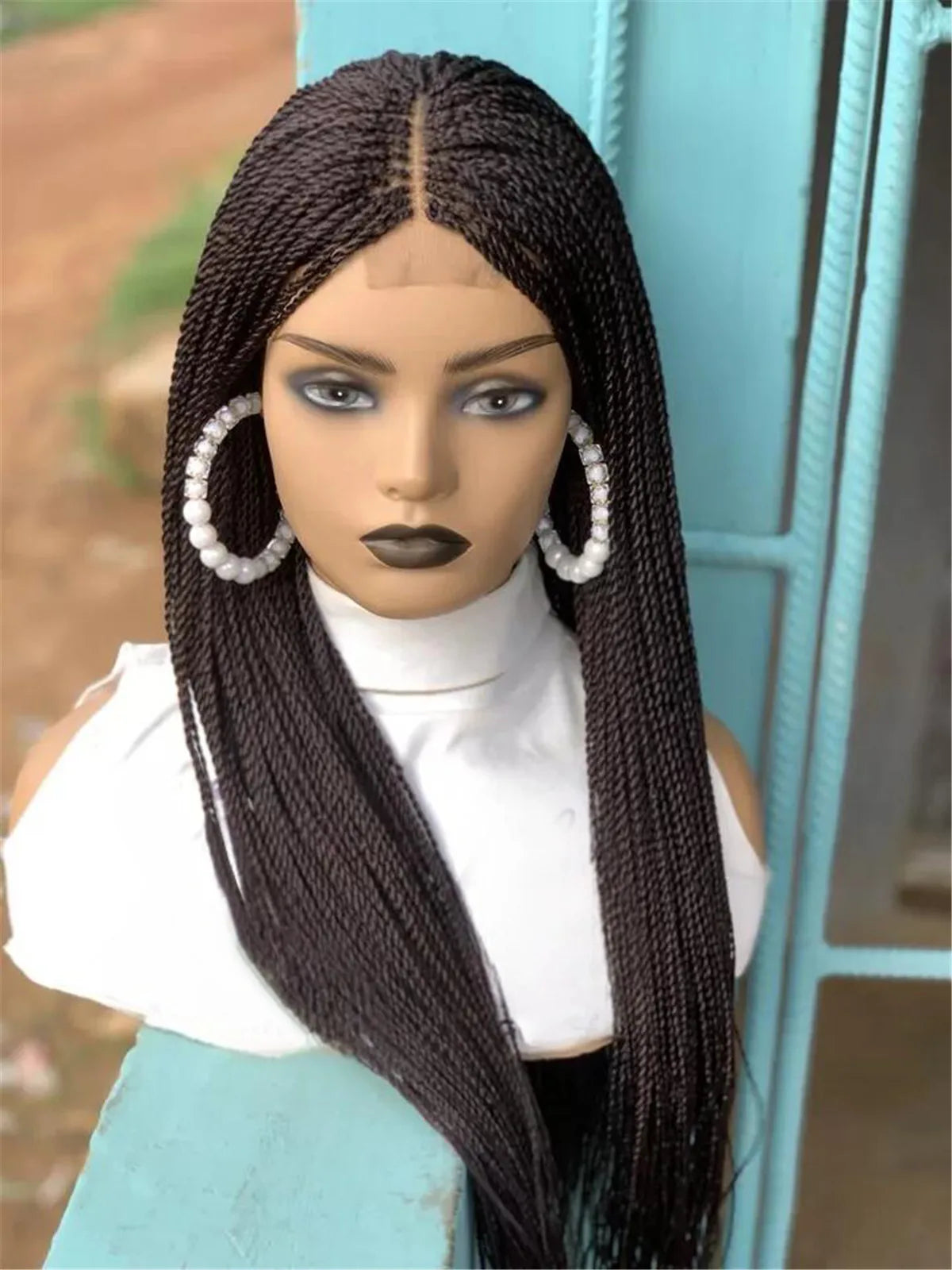 Senegalese Twist Braided Wig | Micro Twist & Box Braids | Full Lace Front | Kanekalon Hair | Black Women