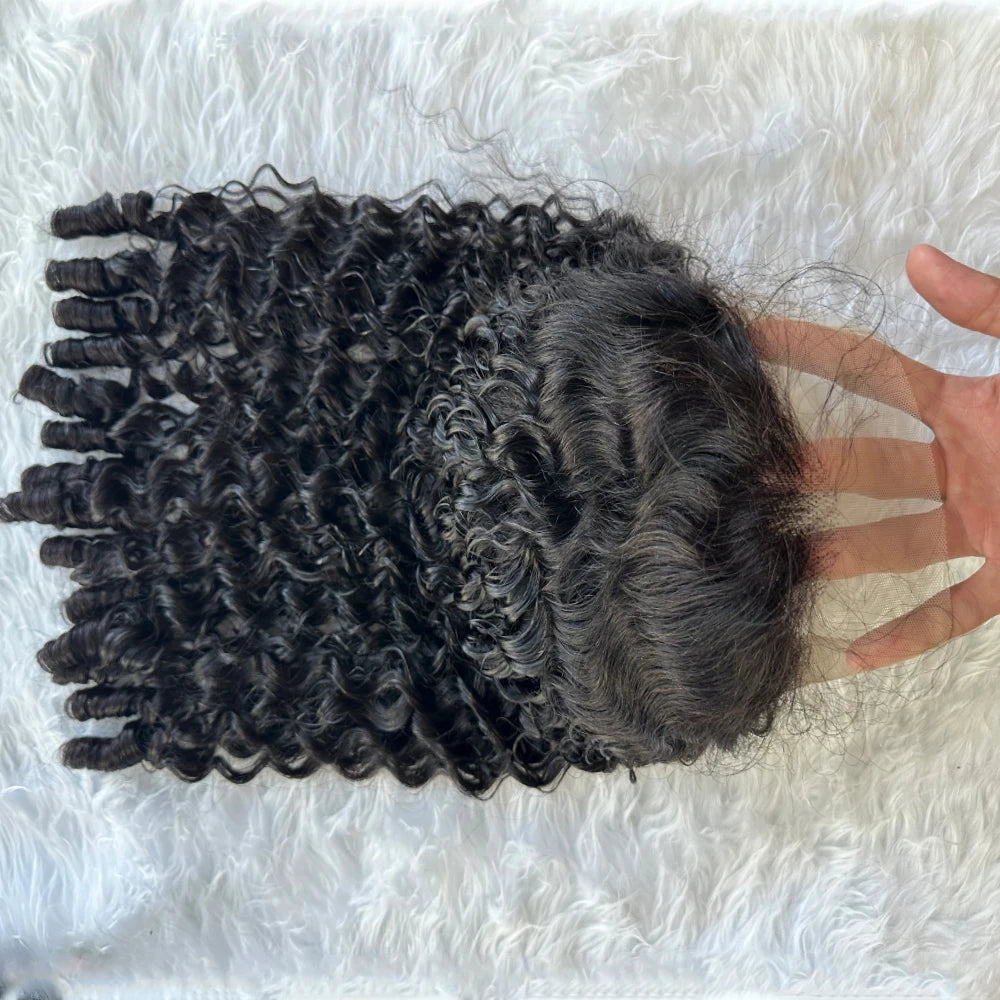 Burmese Curly Human Hair HD Lace Frontal Wig | 12A Brazilian Hair | 200% Density Luxegan