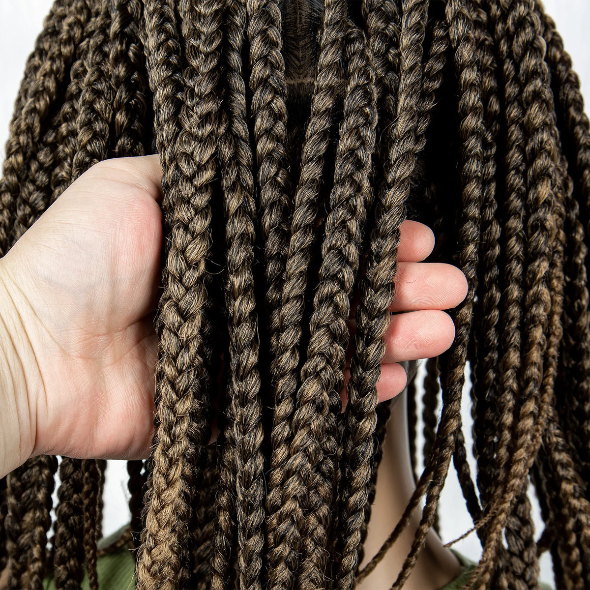Pelucas trenzadas Bob para mujeres negras Peluca de encaje completo con trenzas estilo cornrow Peluca sintética de encaje frontal con trenzas de caja sin nudos con cabello de bebé