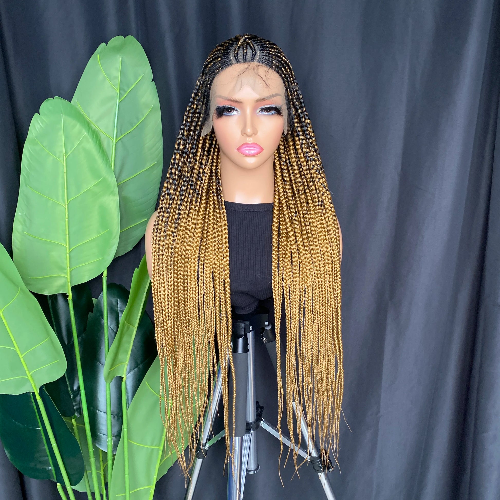 Full Lace Braided Wig | Knotless Box Braids | Synthetic Braids Wig with Baby Hair