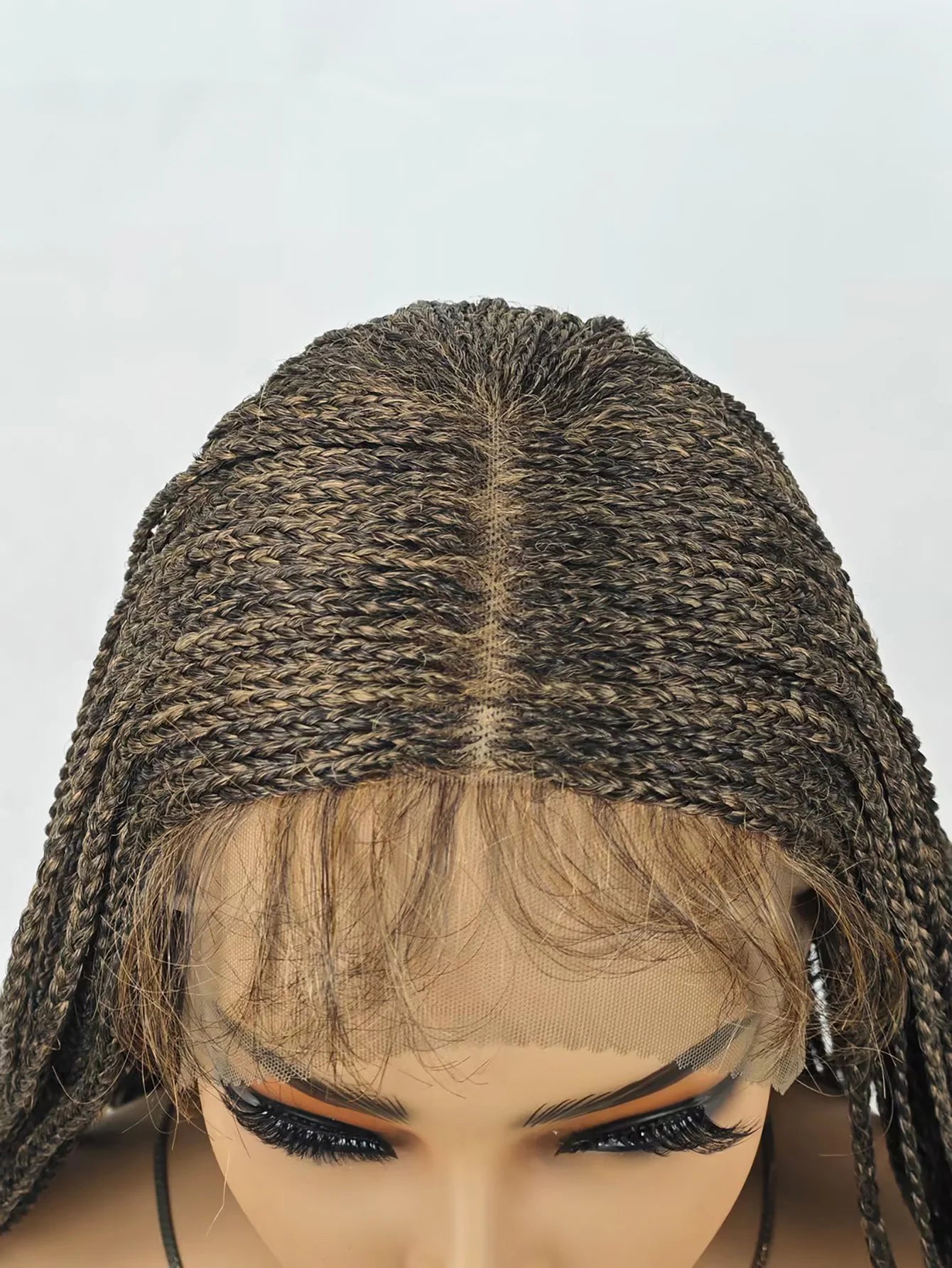 30 Inch Knotless Box Braids Wig | Full Lace Front | Deep Wave | Lightweight | For Black Women