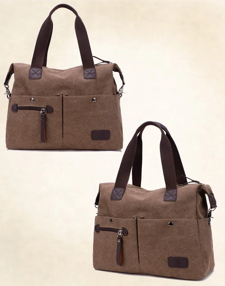 New Arrive Women's Vintage Canvas Messenger Bag | Large Casual Tote Handbag & Crossbody Shoulder Bag for Ladies (Travel Bag) Luxegan