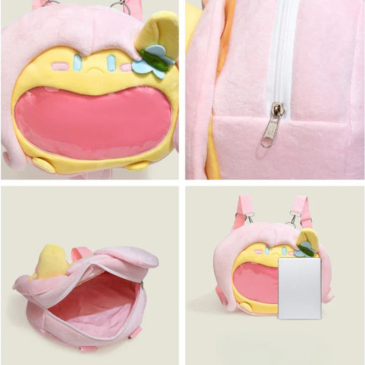 My Little Pony Fluttershy Plush Itabag | Cartoon Translucent Backpack for Girls | Premium Anime Peripheral Shoulder Storage Bag | Casual Fashion Unisex Movie & TV Plush Bag Holiday Gift Luxegan