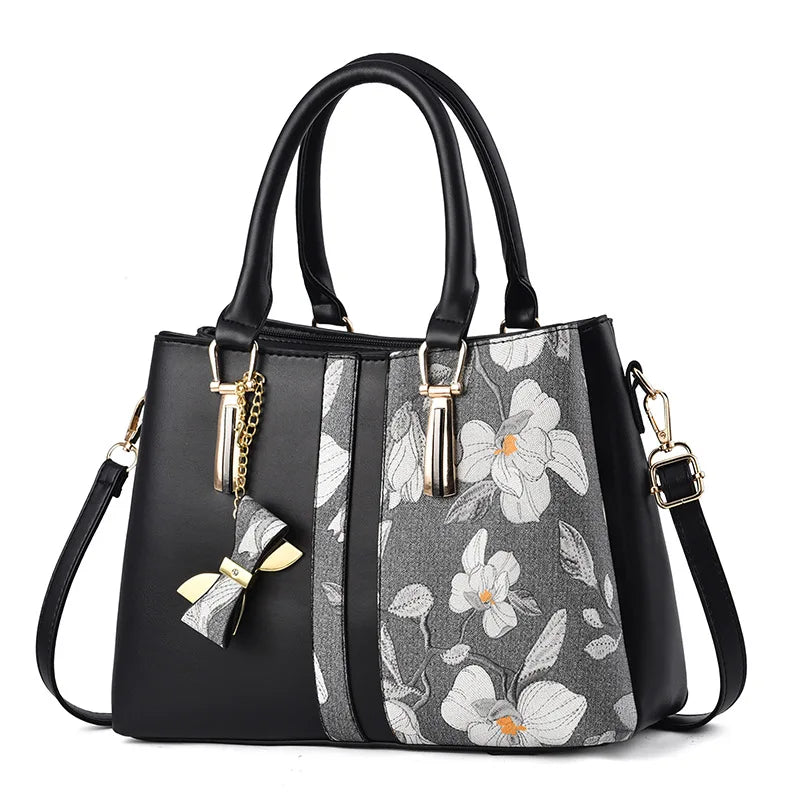 Personalized Printed Mom Tote Bag | Large Capacity Women's Handbag | New Fashion Shoulder Bag Leather Ladies Crossbody Bags Luxegan