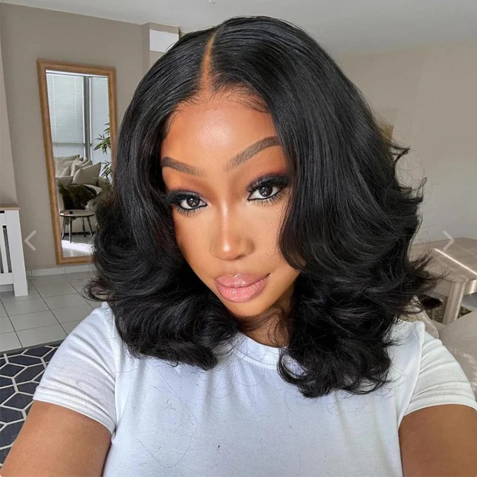 12A Wear & Go Bob Wig | 180% Density Glueless Body Wave Human Hair Luxegan