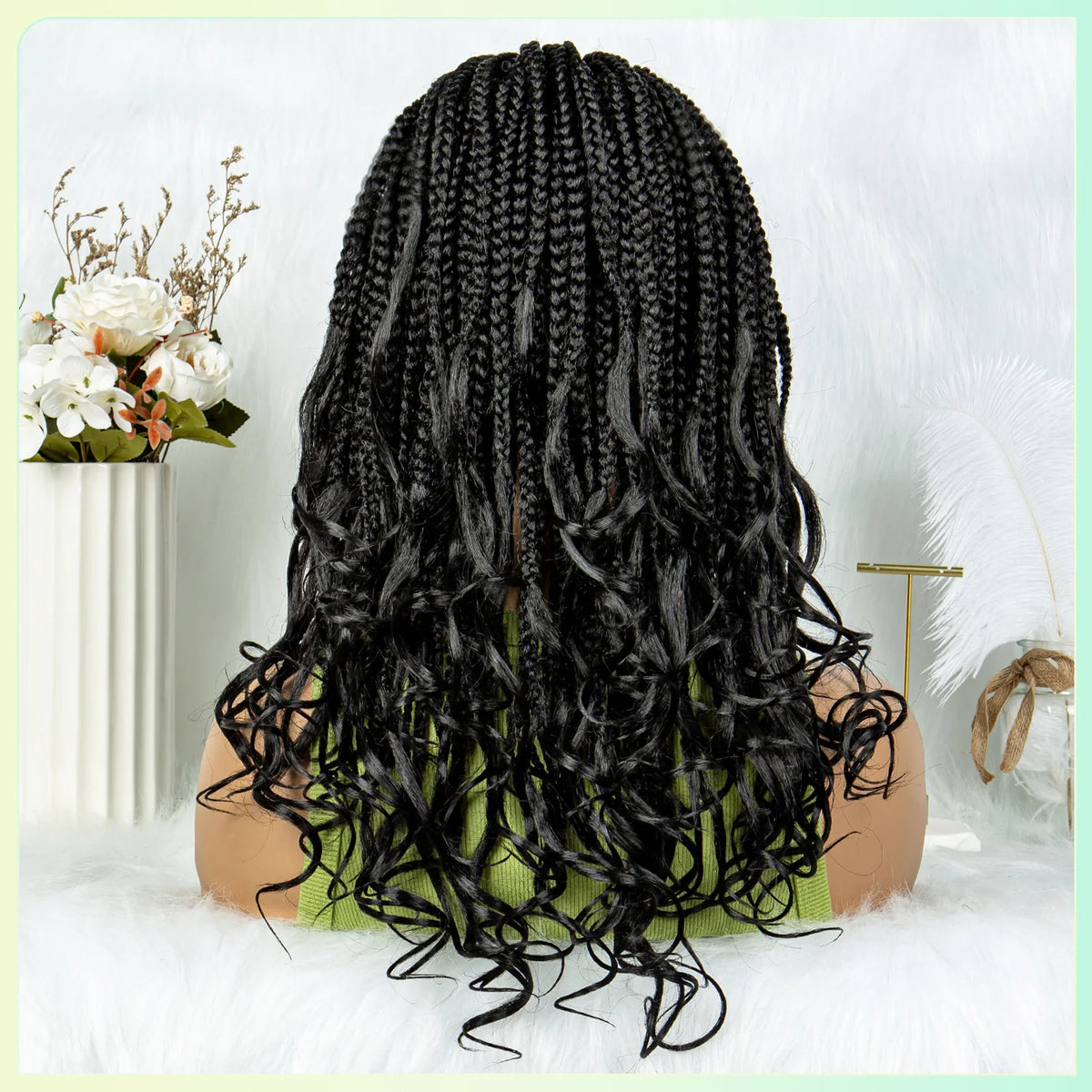 Pre-Looped Bohemian Box Braids with Curly Ends | Crochet Hair Luxegan