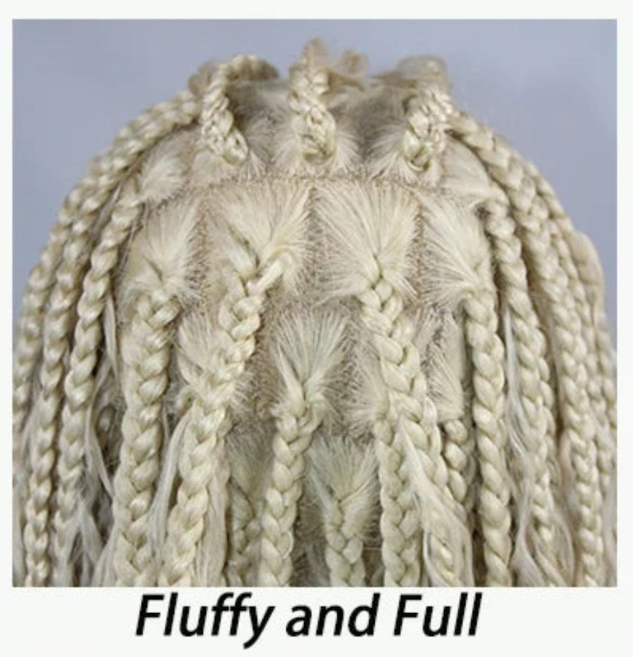 360 Synthetic Lace Front Box Braids Wig Bohemian Goddess Locs Braided Wig With Baby Hair Full Lace Braided Wigs Women Ombre Wig Luxegan