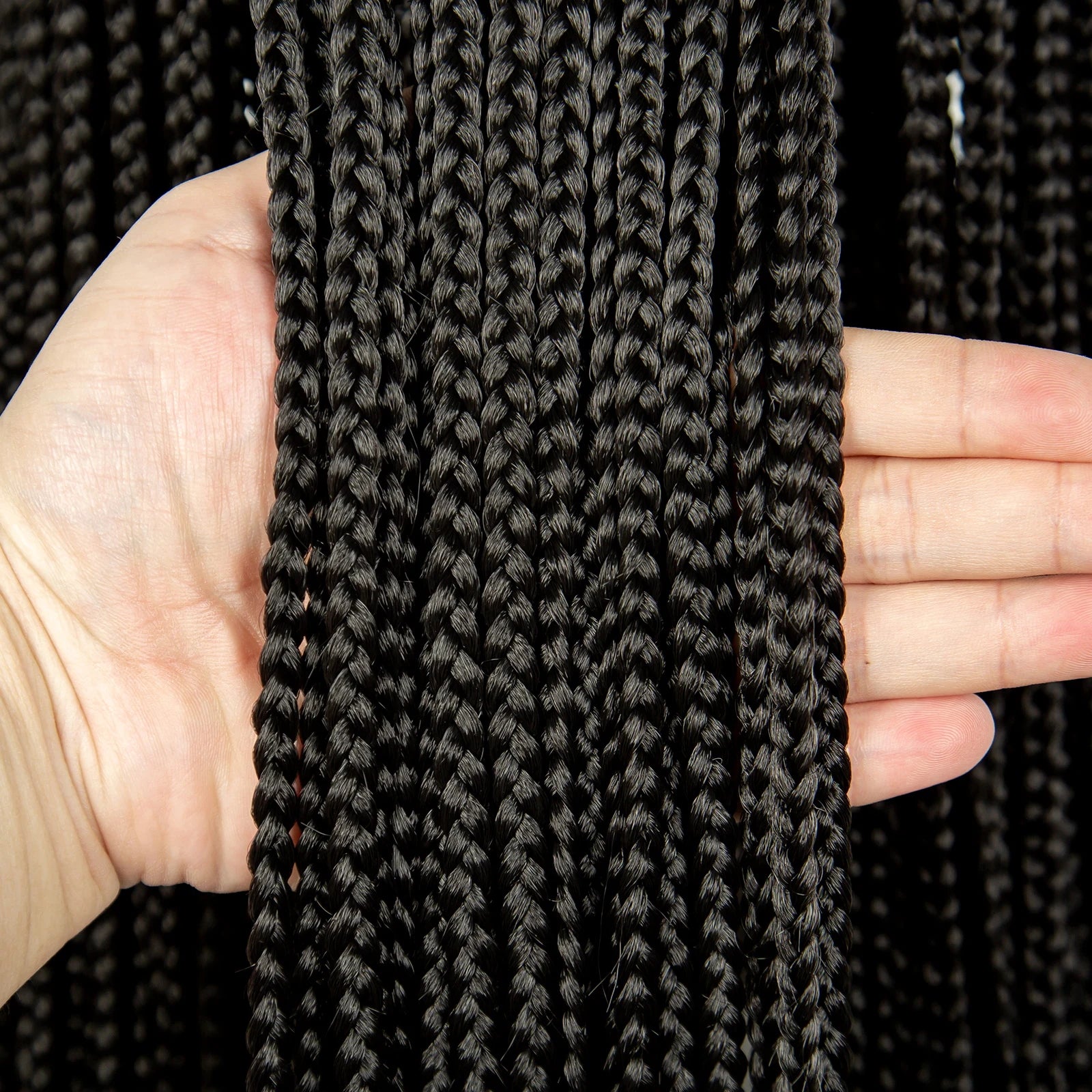 Full Lace Cornrow Knotless Box Braids Wig with Baby Hair Luxegan