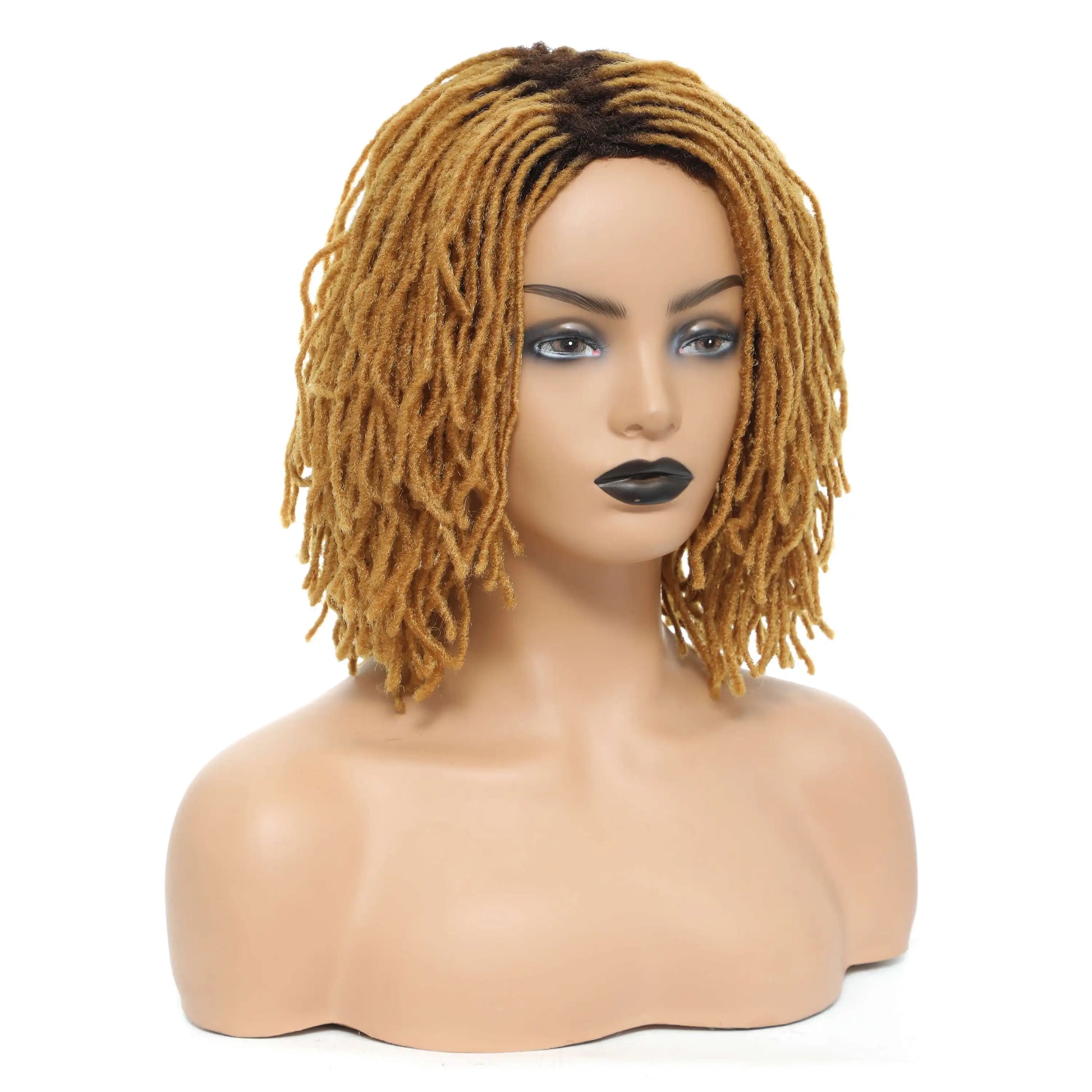 10" Braided Bob Wig | Afro Dreadlock Wig | Curly Ends | Synthetic Crochet Wig | Cosplay