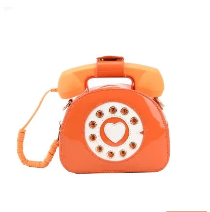 PU Leather Shoulder Bag | Casual Handbag & Stylish Telephone Shaped Crossbody Luxegan