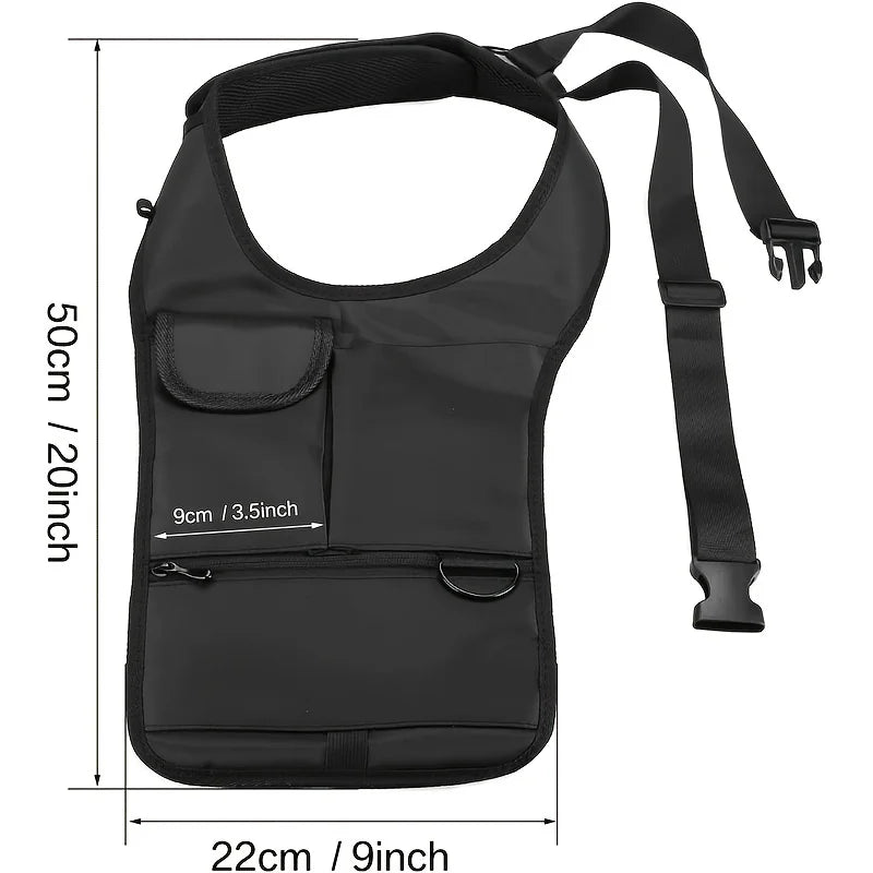 Anti-Pry Organizer Hidden Underarm Bag Inspector Leather Case Tablet Card Holder Wallet Men's Chest Bag Shoulder Bag Luxegan
