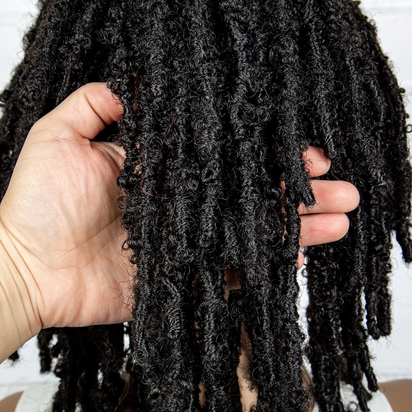 Burgundy Short Faux Locs Wig | Knotless Braids | Synthetic Lace Front | With Baby Hair | For Women