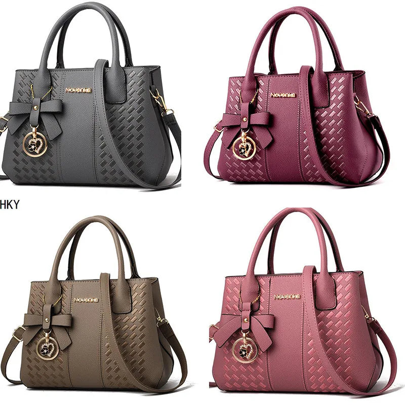 Hard PU Patterned Bucket Handbag | Large Capacity Crossbody Messenger Bag Luxegan