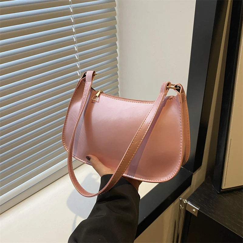 Soft PU Leather Retro Underarm Bag | Casual Hobo Shoulder Purse Luxegan
