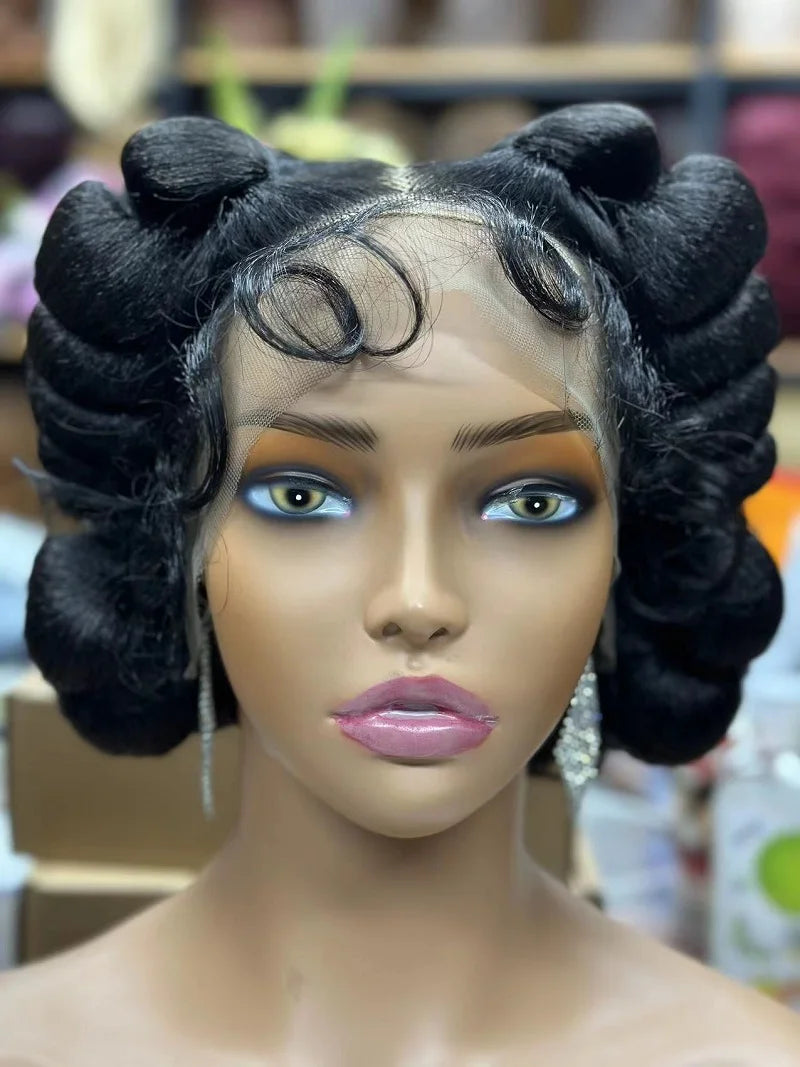 HD Full Lace Knotless Box Braids Wig | Handmade | Kanekalon Hair | Light Brown Lace | Black Women