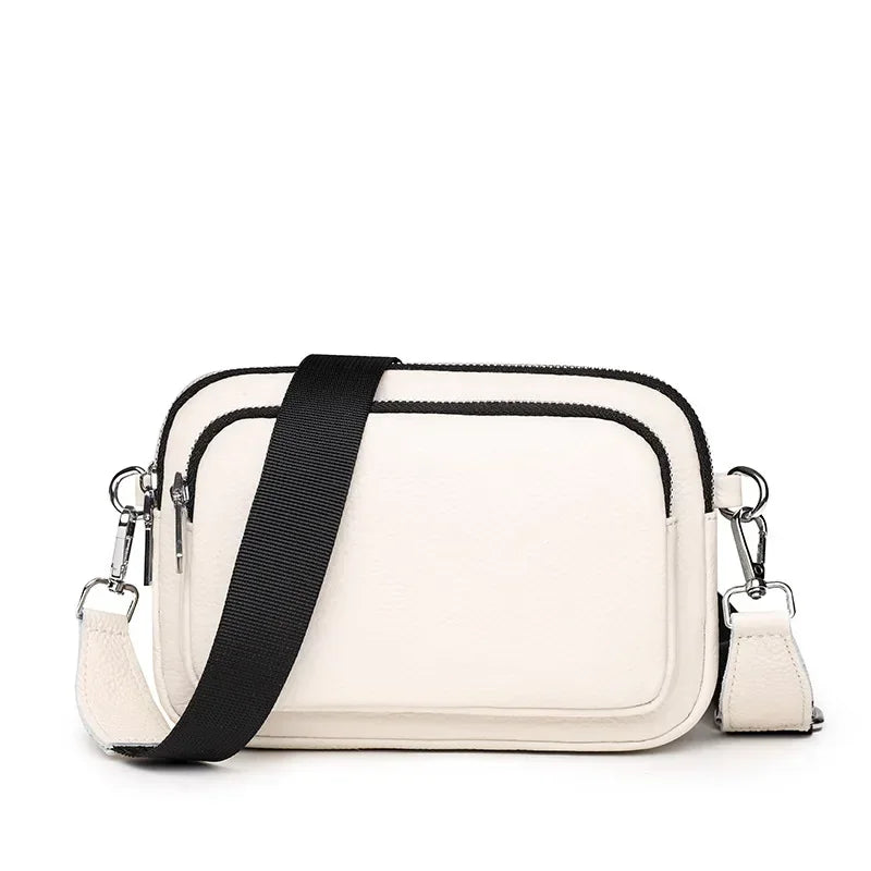 100% Genuine Leather Handbag | Soft Rectangle Crossbody Purse Luxegan