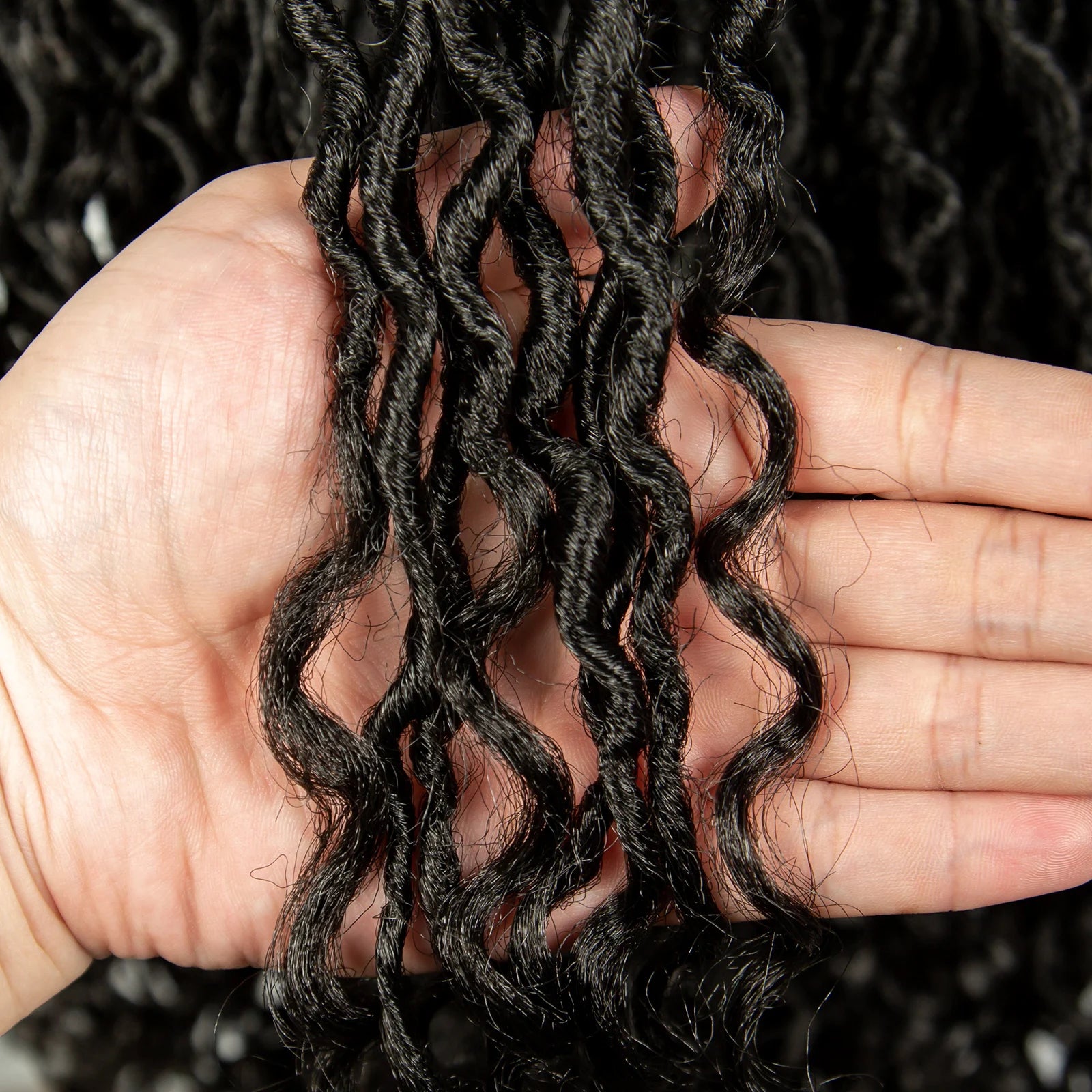 32" Water Wave Dreadlocks & Knotless Braids Wig | Lace Front | Baby Hair Luxegan