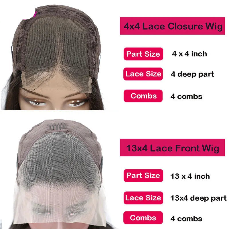Water Wave Short Bob Lace Wig | 13x4 Transparent Lace Front & 4x4 Lace Closure Options | 150% & 180% Density Pre-Plucked Brazilian Remy Human Hair Kinky Curly Bob Wig for Women (4-16 Inch) Luxegan