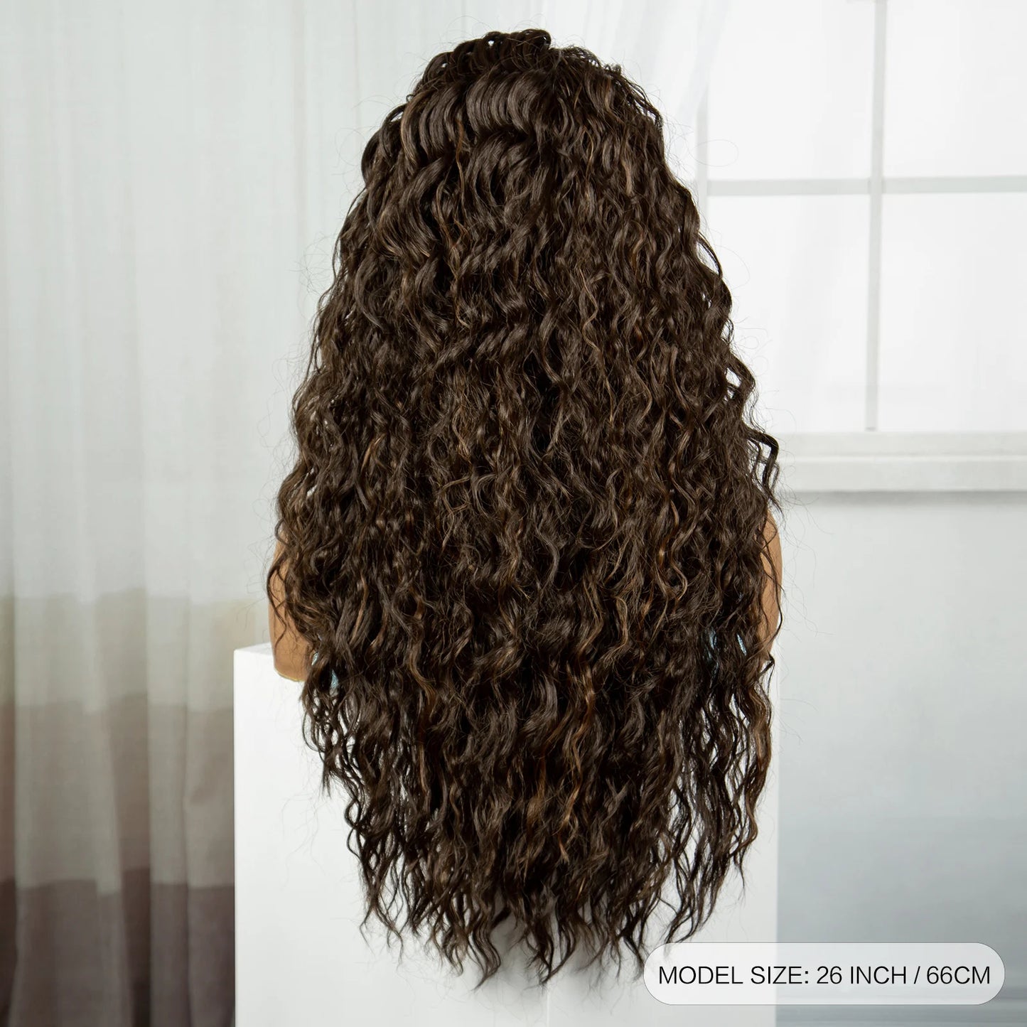 26" Water Wave Knotless Box Braided Wig with Baby Hair | Synthetic Lace Braided Wig for Black Women | 4-30 Ombre Luxegan