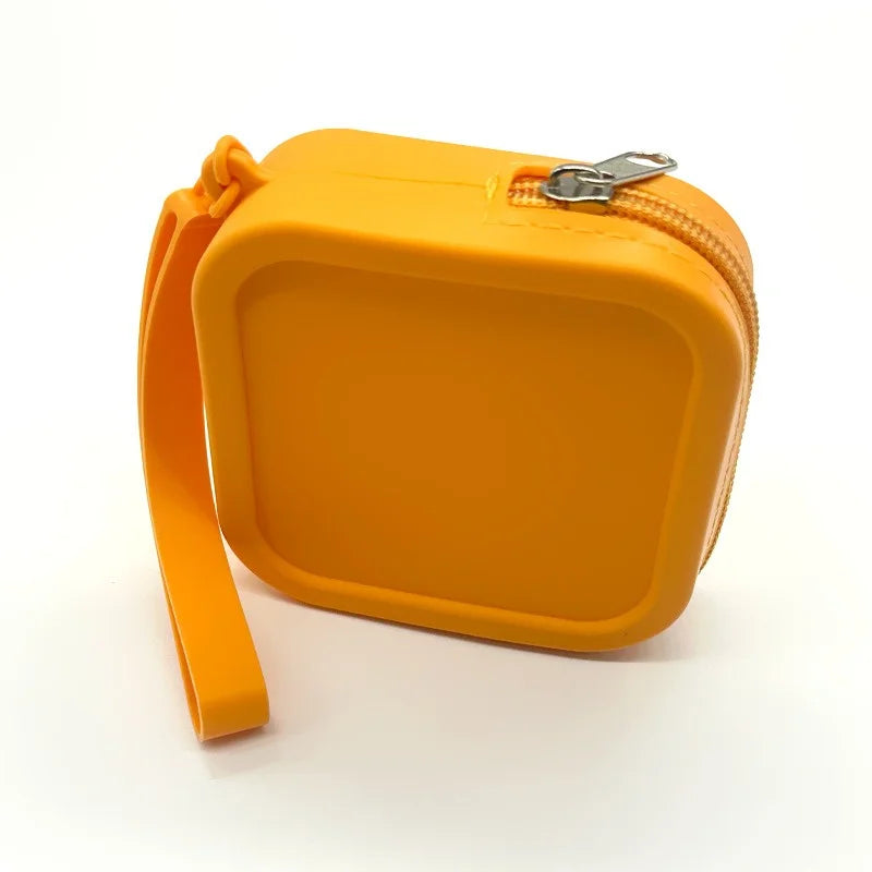 Unisex Candy Color Silicone Organizer Wallet | Waterproof Zipper Coin Purse, Earphone Bag & Portable Small Item Pouch (Normcore Style) Luxegan