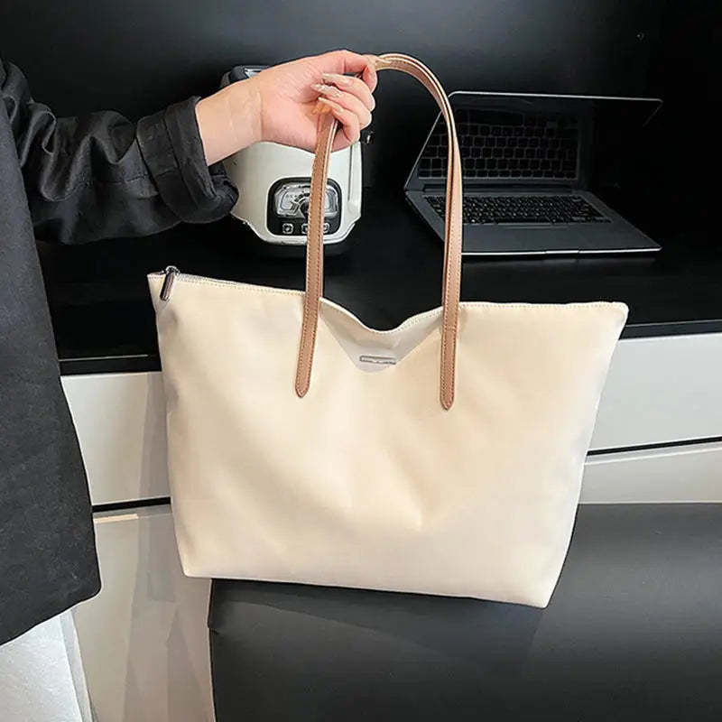 Women's Tote Bag | Simple Fashion Commuting & Shopping Shoulder Bag (New Nylon Waterproof Large Capacity Cloth Bag) Luxegan