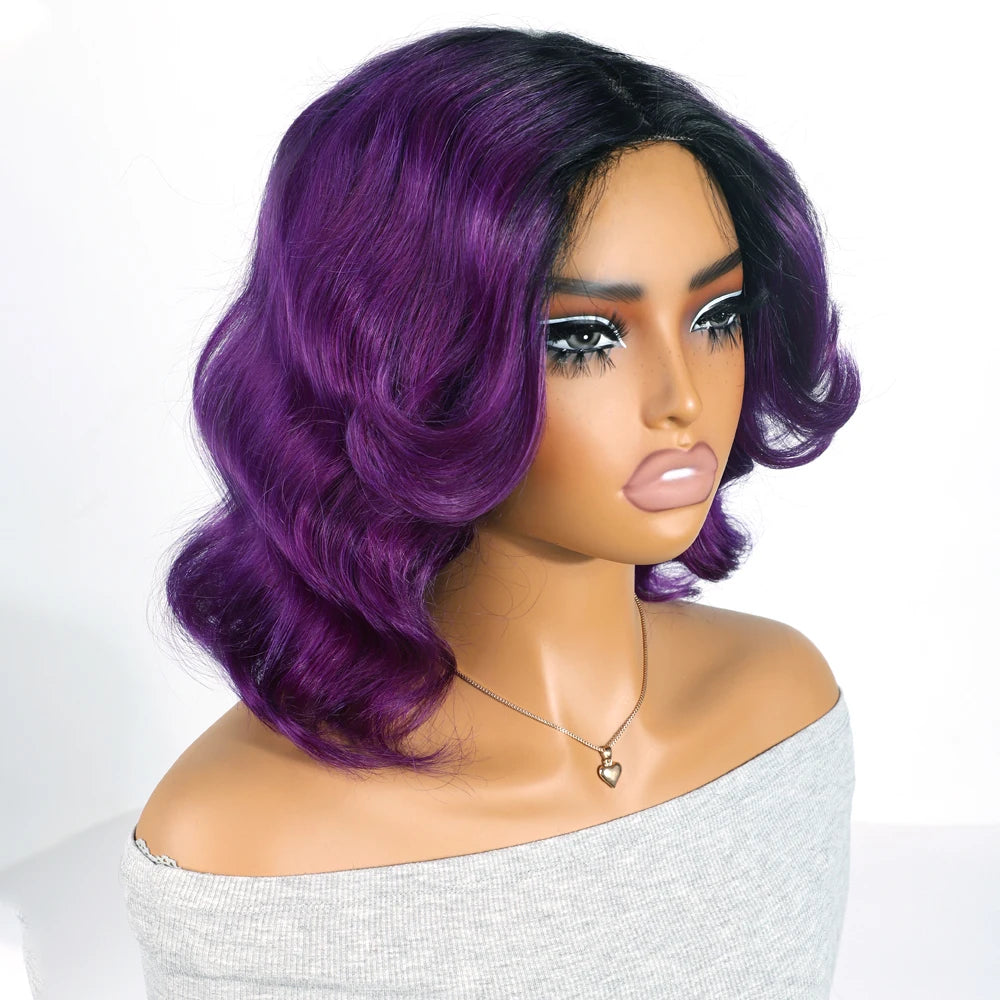 Honey Blonde Wavy Lace Front Wig with Shadow Roots | HD Lace Human Hair Wig | Multi-Parting