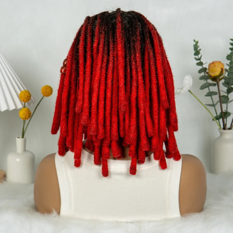 Short Locs Cornrow Braids Wig | Full Lace | Baby Hair | African Inspired Luxegan