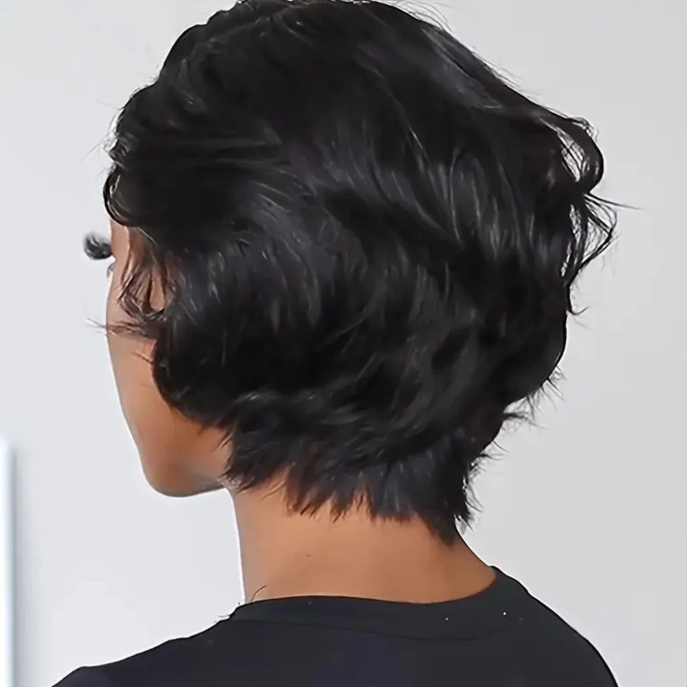 Brazilian Pixie Cut Wig | 13x4 Lace Front Wig | Remy Human Hair | Natural Color | Clearance Sale