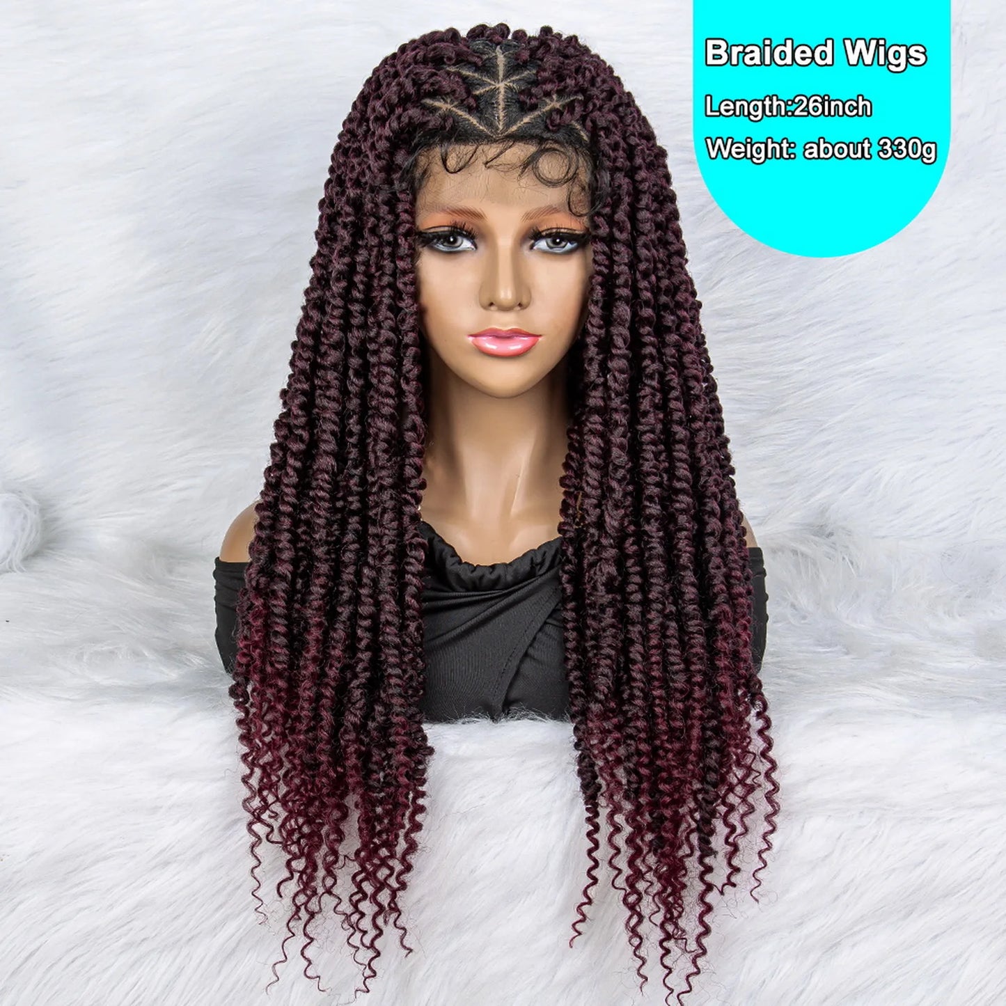 Knotless Box Braids Wig | Full Lace Front with Baby Hair Luxegan
