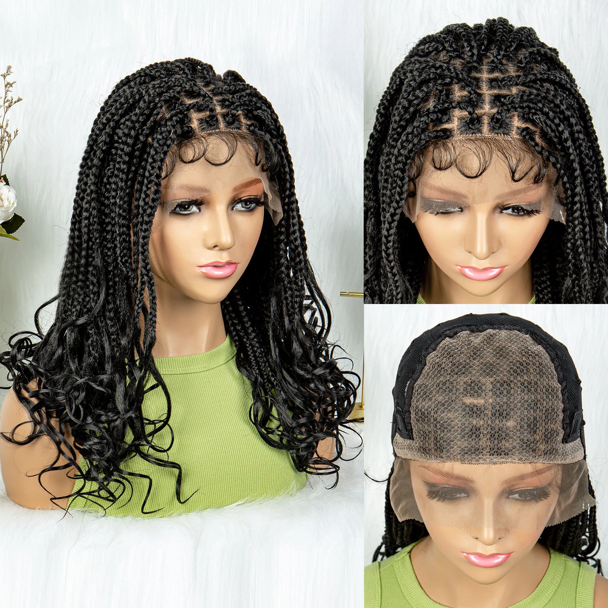 Pre-Looped Bohemian Box Braids with Curly Ends | Crochet Hair Luxegan