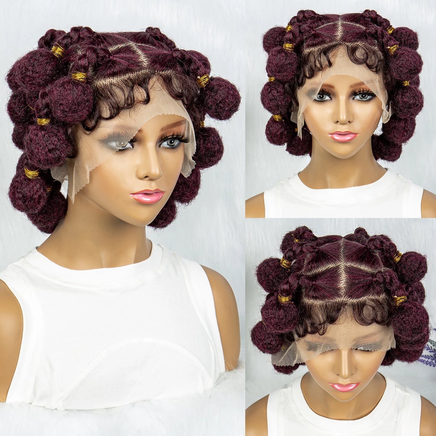 Bantu Knotless Box Braids Wig | Full Lace African Braiding Hair Luxegan