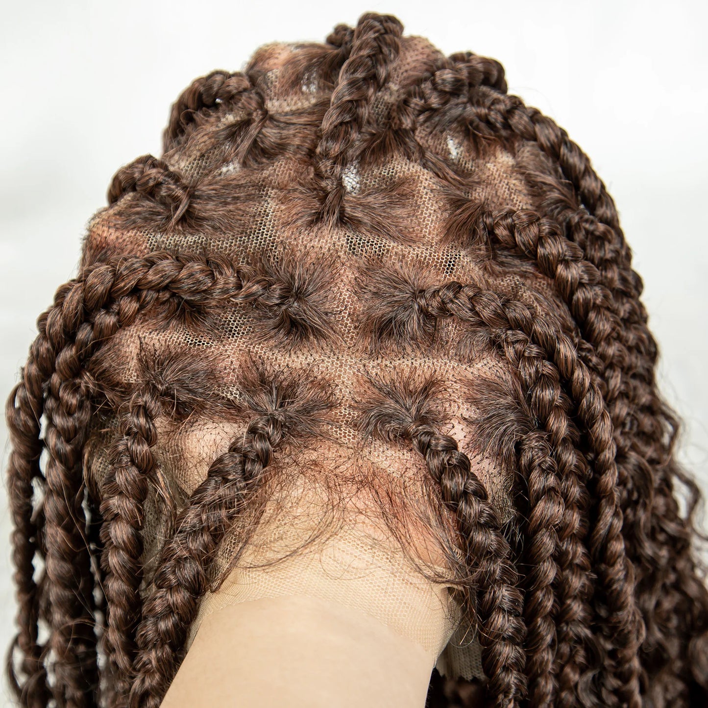 KIMA Box Braids Synthetic Wigs Full Lace  Dreadloks Braided Wigs Knotless Goddess Boho Braided Wigs Hair for Black Women