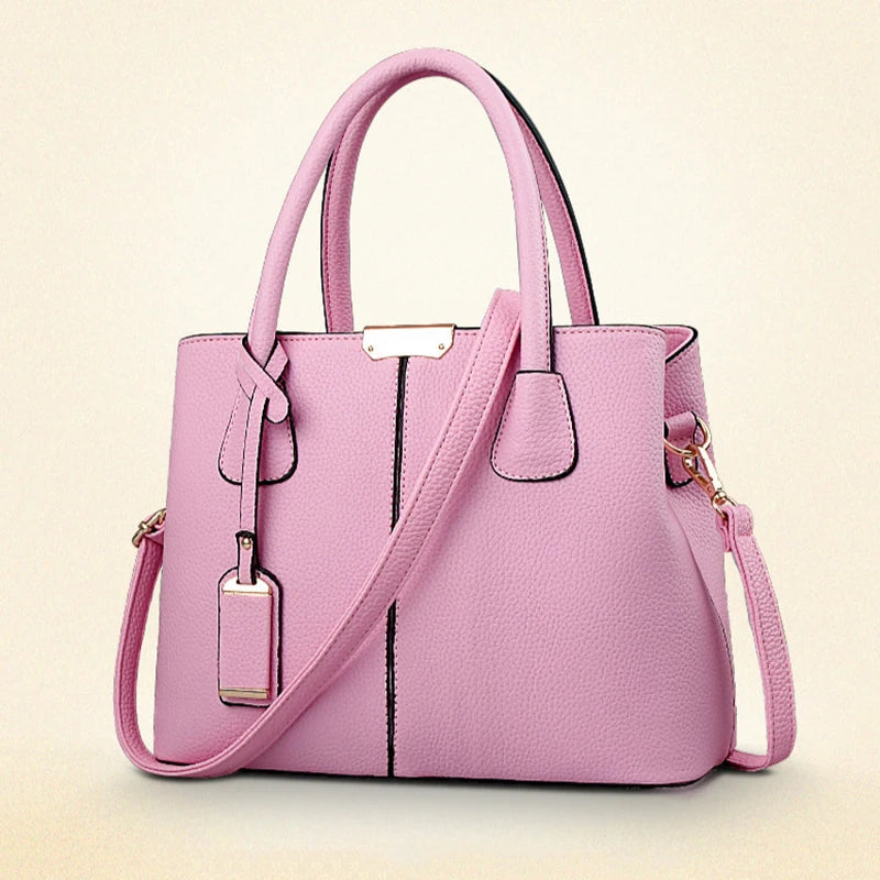 Ladies Large Tote Bag | New Fashion Women's PU Leather Square Shoulder & Crossbody Handbag (Bolsas Femininas Sac) Luxegan