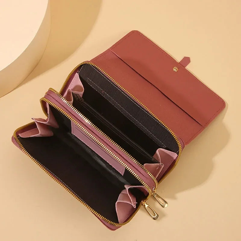 Leather Women's Mobile Phone Bag | Fashionable Multifunctional Small Square Bag (Trendy Retro Shoulder Bag) Luxegan