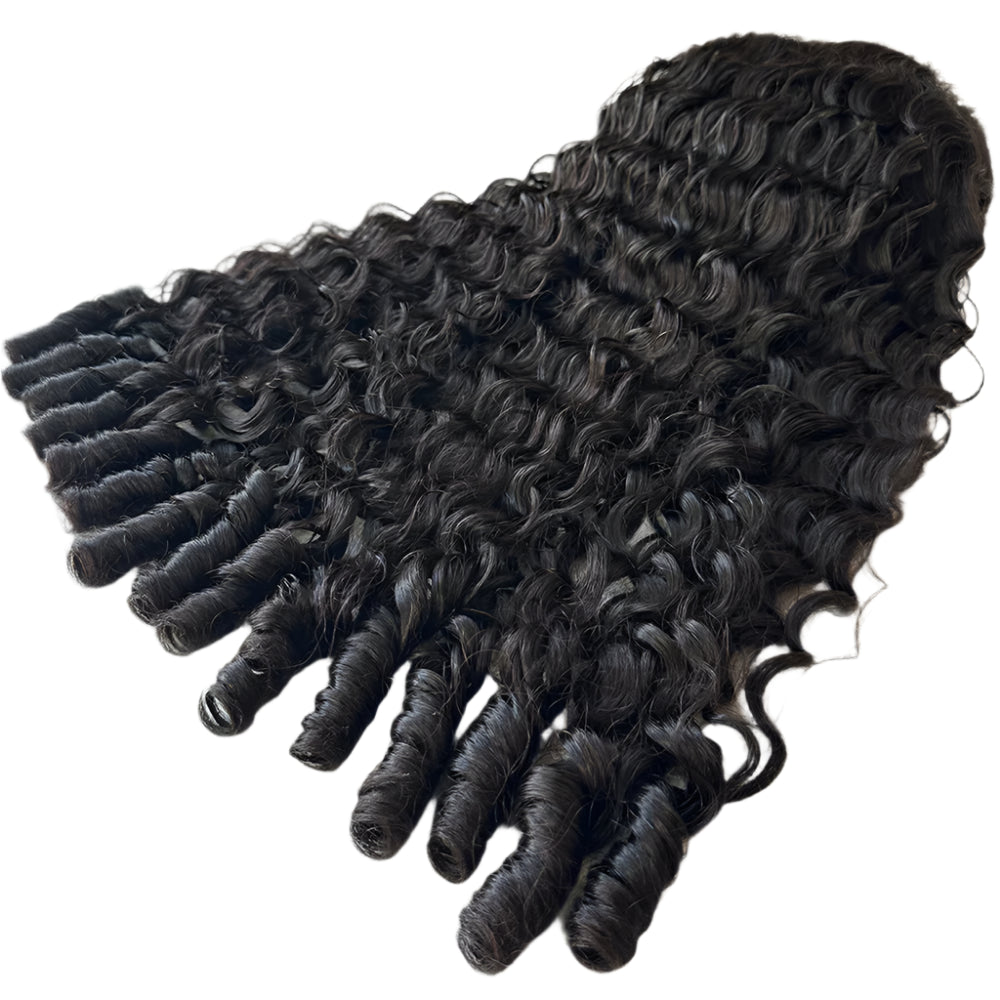 Burmese Curly Human Hair HD Lace Frontal Wig | 12A Brazilian Hair | 200 Density Luxegan