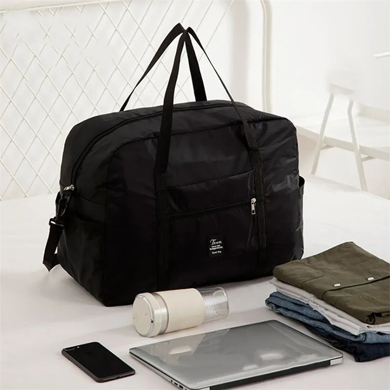 Large Capacity Foldable Travel Bags | Waterproof Handbags & Luggage Organizer Luxegan