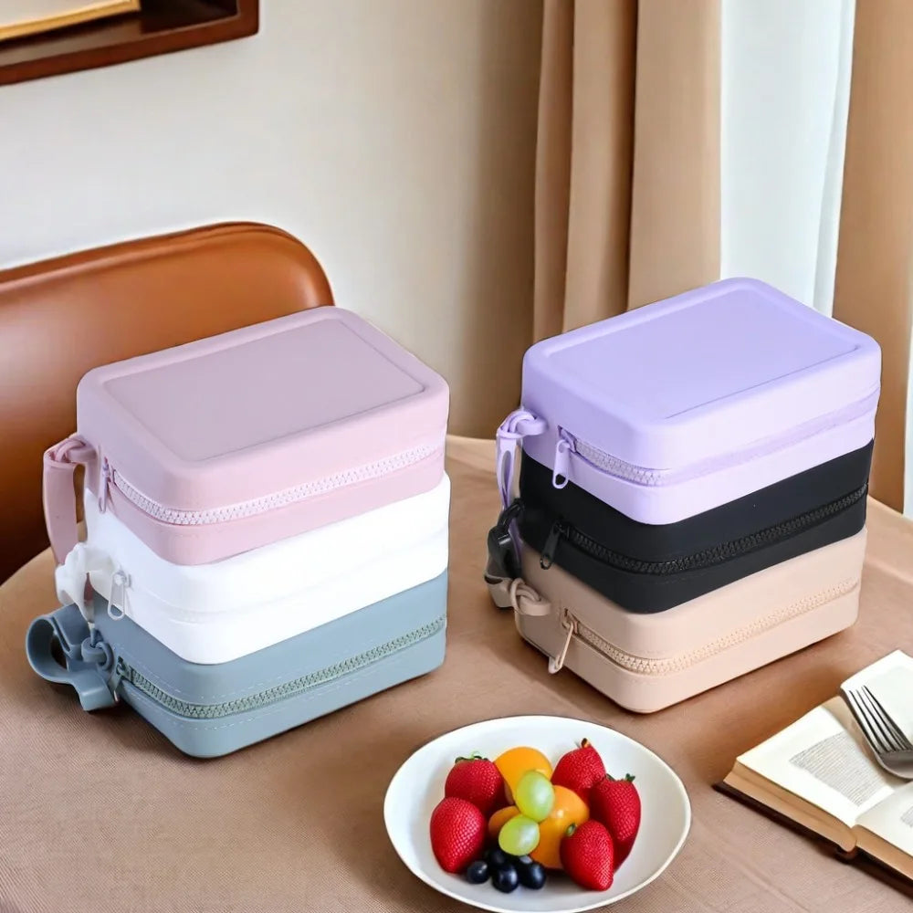 Silicone Rectangular Pouch | Soft Waterproof High-Capacity Organizer Luxegan