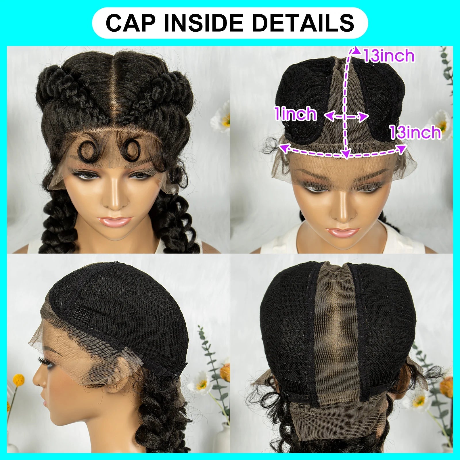 36" Twisted Braids Lace Front Wig | 13x1 | Senegalese Twist | Baby Hair | Handmade Synthetic Braids Luxegan