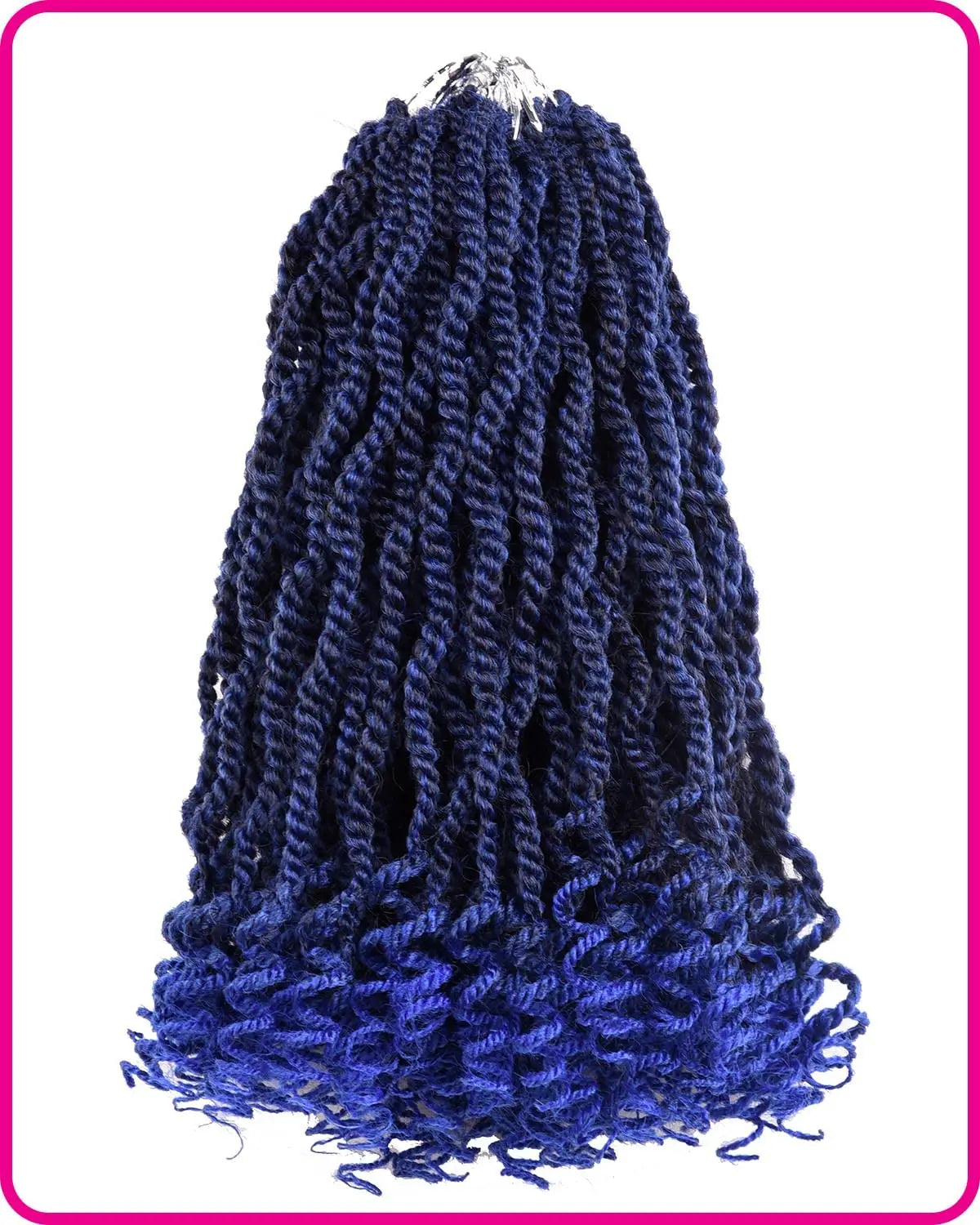 Wavy Senegalese Twist Crochet Hair 12 Inch – Pre-Twisted Boho Crochet Braids for Black Women
