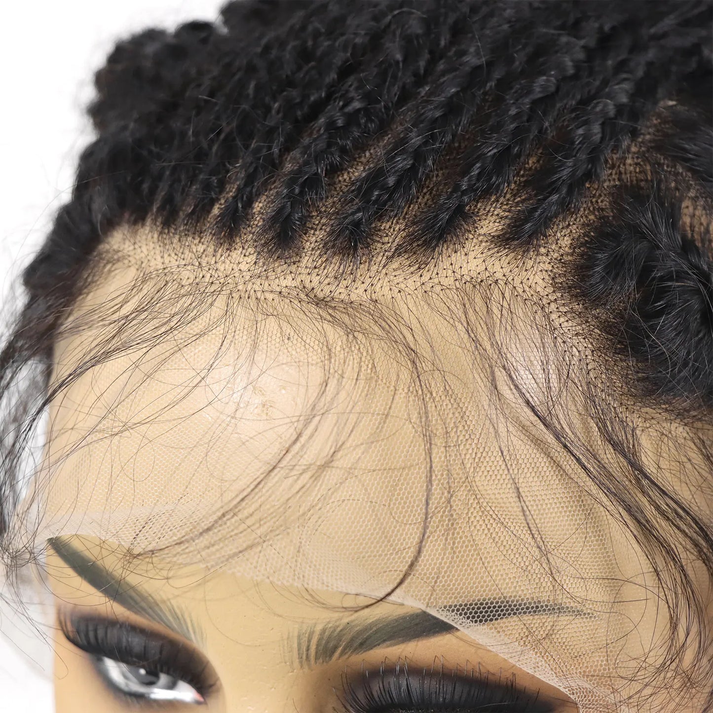 Kinky Curly Braided Bob Wig | Full Lace | Human Hair | Baby Hair | Brazilian Remy Hair | 180% Density