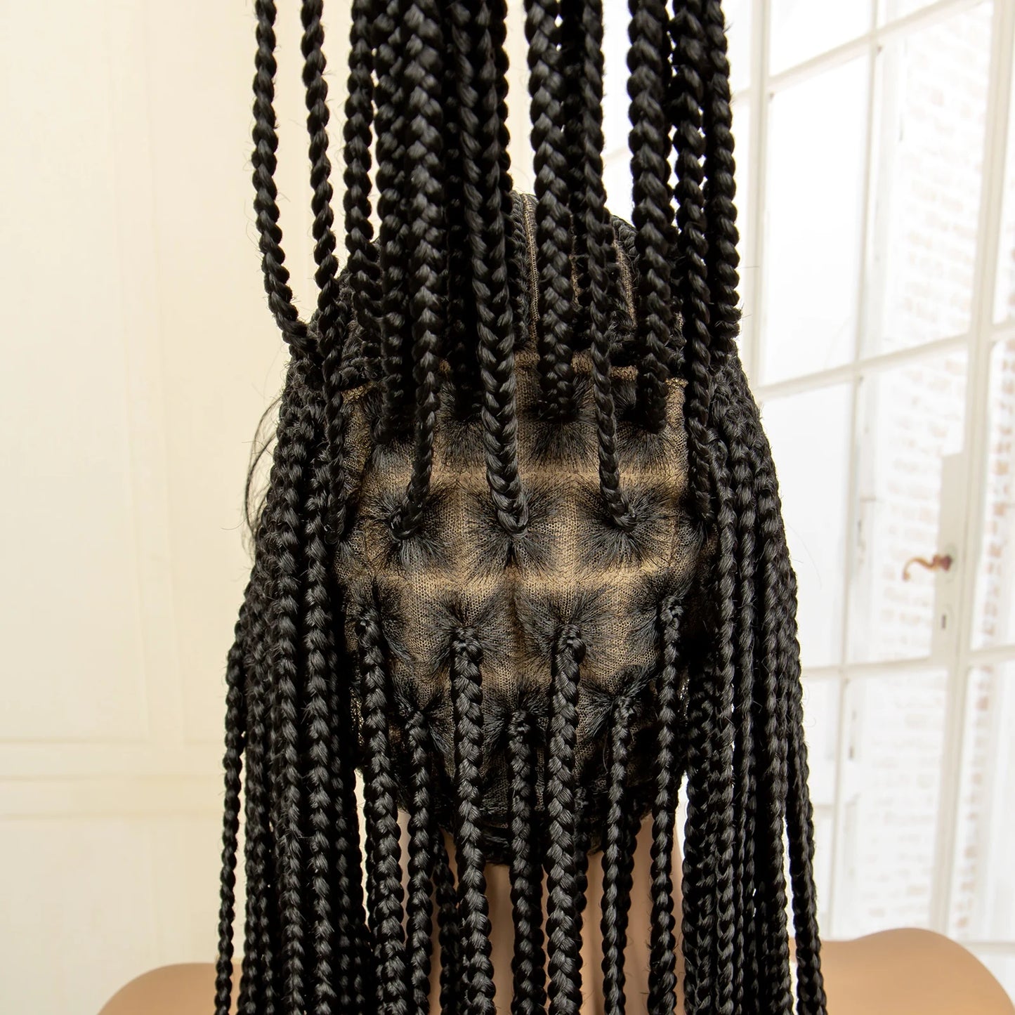 Premium Full Lace Box Braided Wig - Knotless Braids, Baby Hair, Natural Look