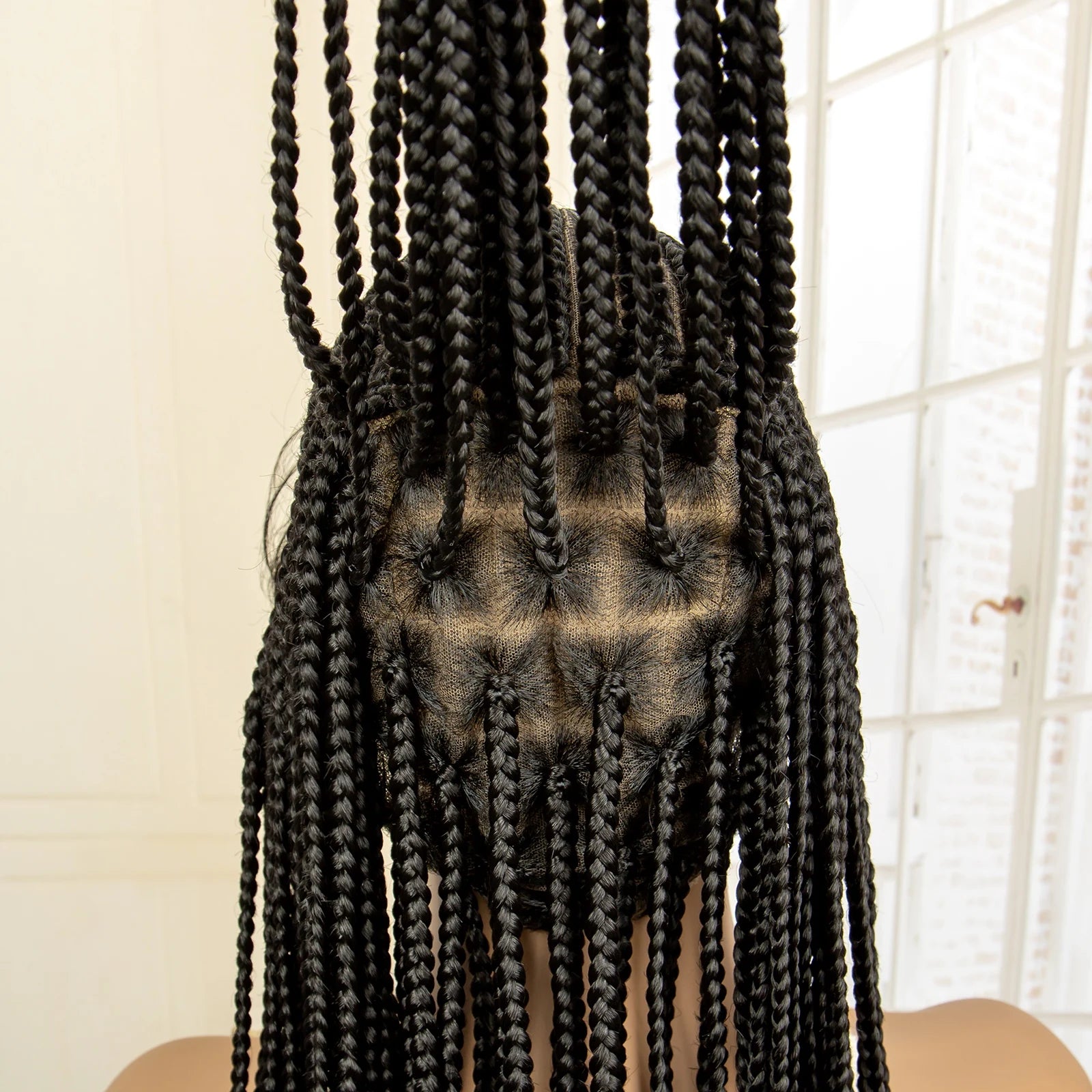 Premium Full Lace Box Braided Wig - Knotless Braids, Baby Hair, Natural Look