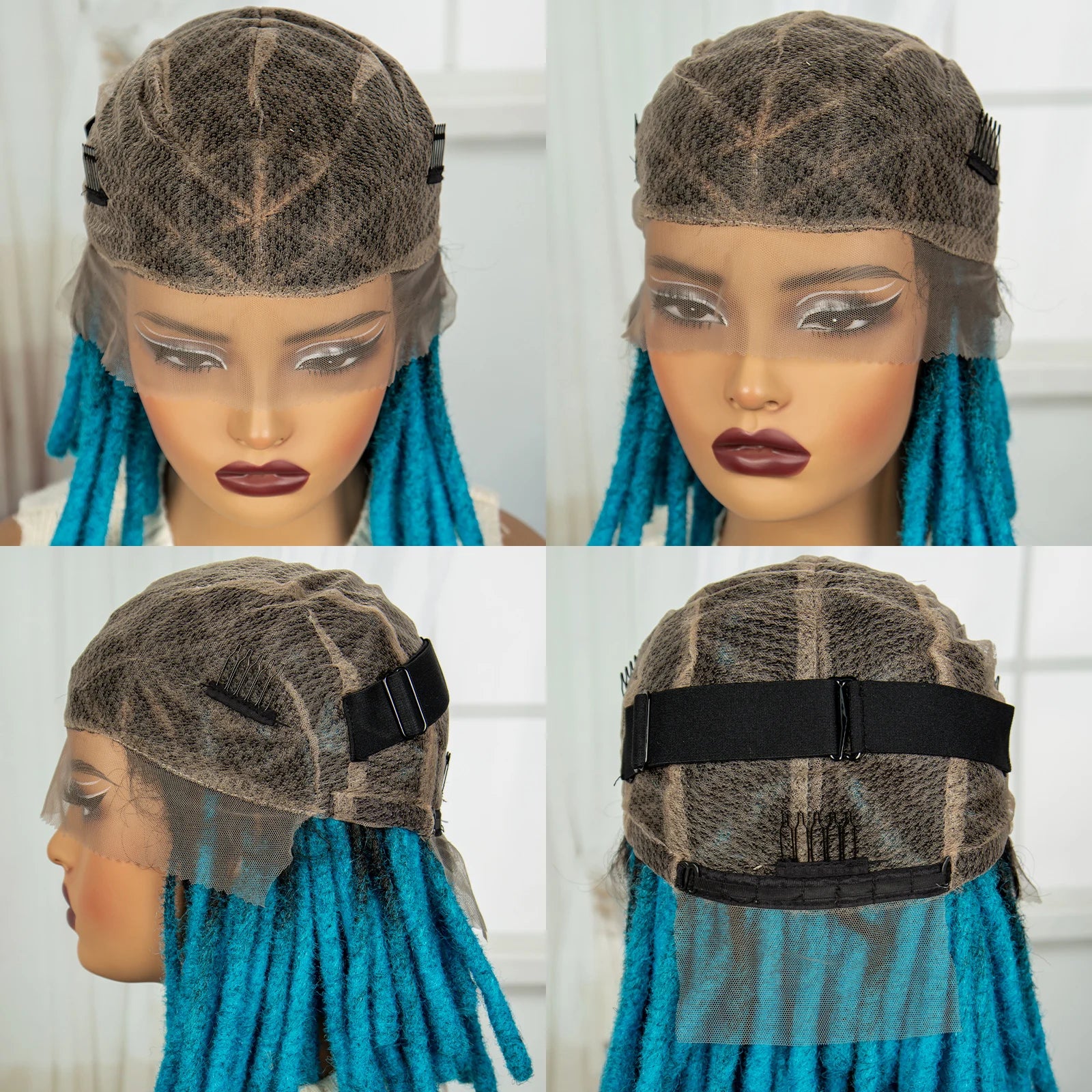 Red Faux Locs & Knotless Braids Wig | Full Lace | Baby Hair | Dreadlock Style Luxegan