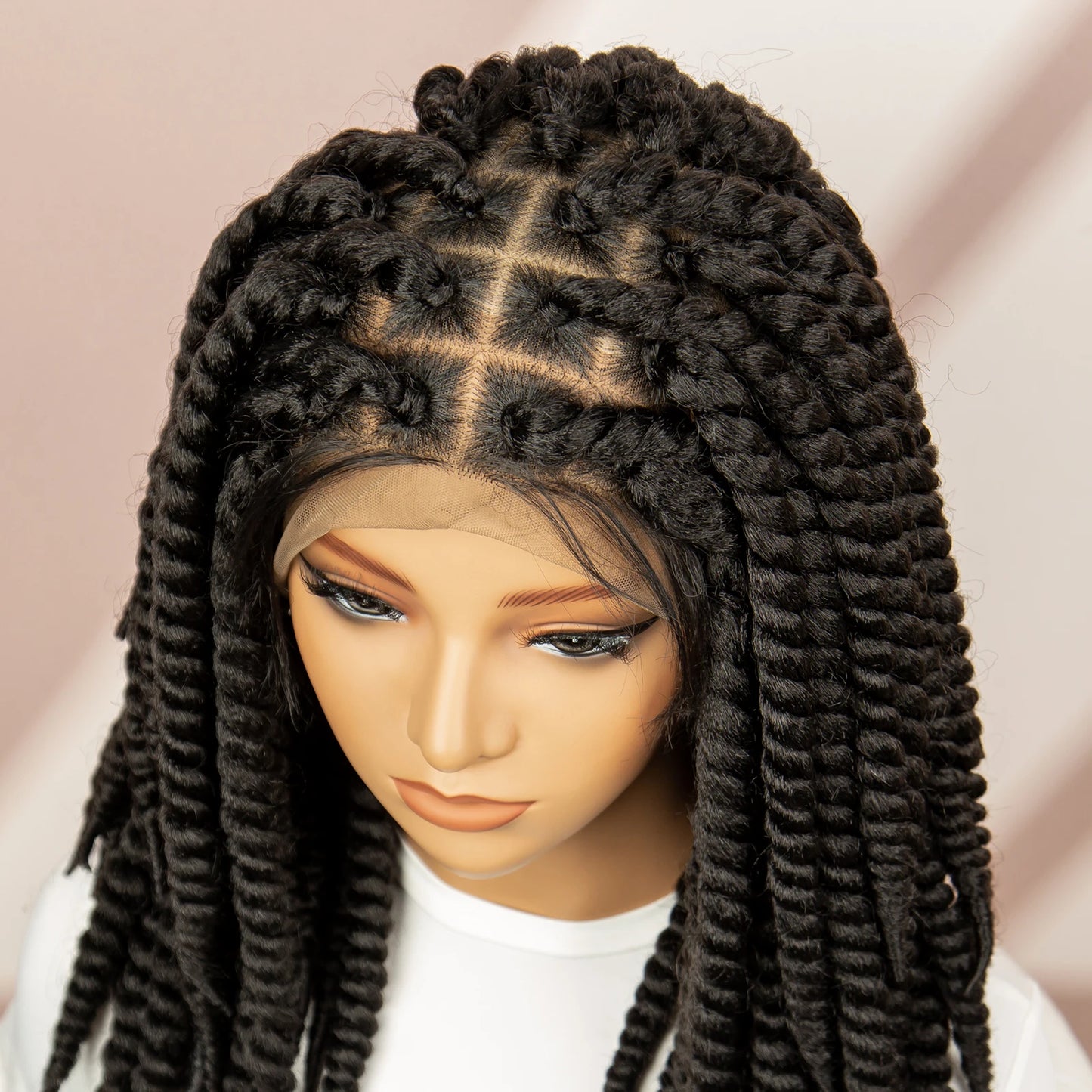 Twisted Braided Wig | Bob Twist Crochet Wig | Full Lace Braided Wig for Black Women | Kanekalon Hair