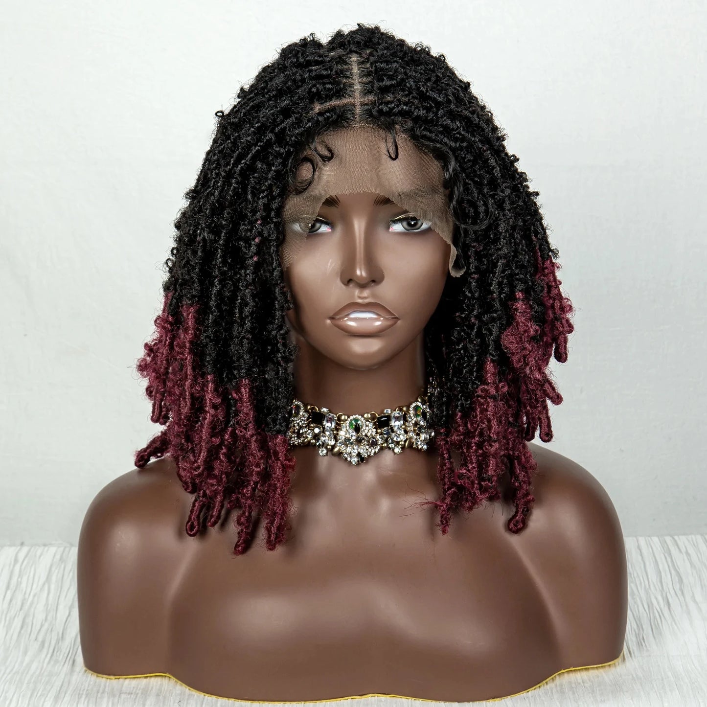 Butterfly Locs Bob Wig | Crochet Braids | Lace Front | Synthetic Dreadlocks Luxegan